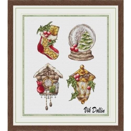 Christmas small objects 30-38 Cross Stitch Kit Package Greeting Needlework Counted Kits Embroidery cross stitch set