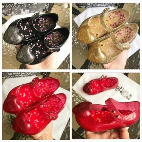 Heart Girl Jelly Sandals Summer Mini Melissa Candy Shoe Children Sandals Beach Shoes Toddler Shoes For Valentiens Day HMI028
