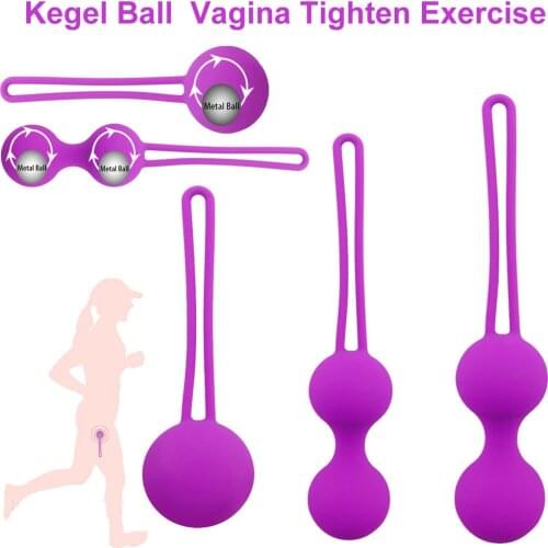 Silicone Kegel Ball Ben Wa Ball Vagina Tighten Exercise Machine Vaginal Geisha Ball Smart Ball Vibrator Adult Sex Toys for Women