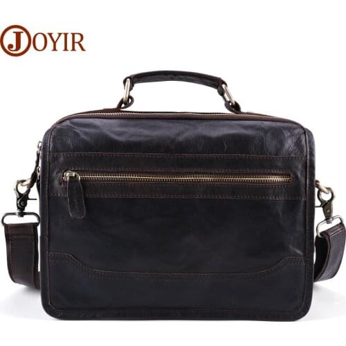 JOYIR Genuine Leather Busniess Messenger Bag Men Leather Small Casual Cow Leather Crossbody Bags for Men Shoulder Bags Handbag