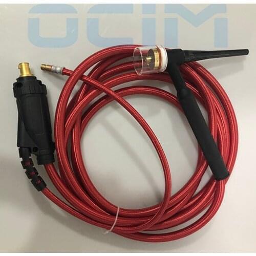 Tig Welding Torch tig gun tig torch tig welding gun WP17 WP17F WP17V WP17FV 4M Red super soft Hose 35-70 Euro Connector
