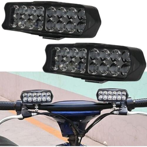 Ebike light LED 9V 12V 48V 60V Mid Motor Electric Bike Headlight Spot/Flood Combo Beam E Bike Cycling Light Powerful & Brgiht