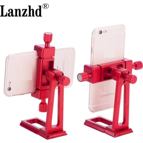 Broadcast Rotate 360 degrees Aluminum alloy mobile phone holder foldable Desktop Support for mobile phone clip
