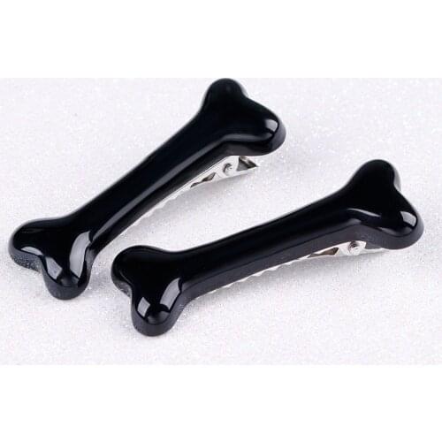 2pcs Women Hair Clips Girls Hair Decoration Dog Bone Design Hairpin Charm Lovely Hairpin Hair Styling Accessories