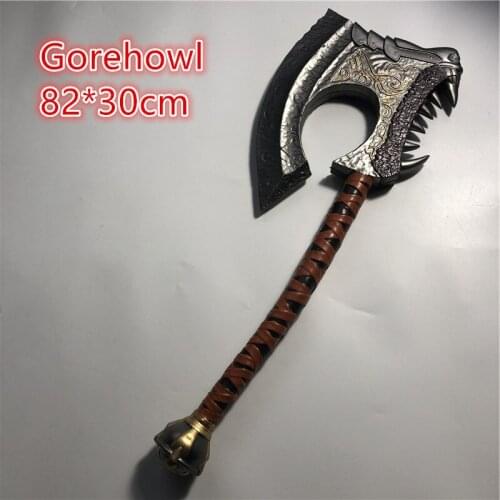 1:1 Anime Cosplay WOW Battle Axe Gorehowl Game Movie Halloween Cosplay Thrall axe PU Weapons Role Playing Model Toy Prop 82cm