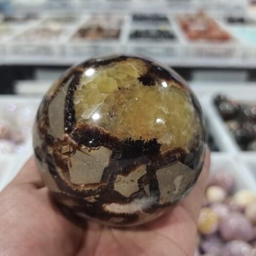 1pcs Natural septarian sphere septarium Natural Dragon Stone Septarium Fossil Crystal Sphere Ball Healing Free shipping