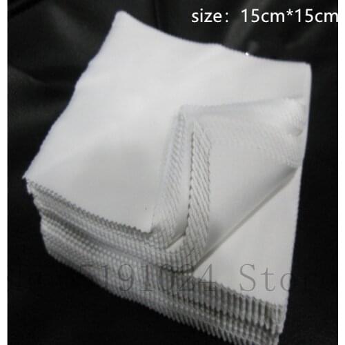 100pcs/lot White 15x15CM Microfiber cleaning cloth eye glasses cleaning cloth screen lens cloth Customized logo White Cloth