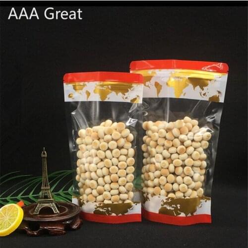 100Pcs/Lot Colorful Bag For Women 2019 Plastic Bag Packaging Pouches Zipper Stand Up Candy Chocolate Gift Bags Food Storage Cake