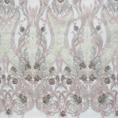 2021 Latest Nigeria Bridal French Lace Fabric African Tulle Lace Fabrics 5 Yard for Dress HY1549