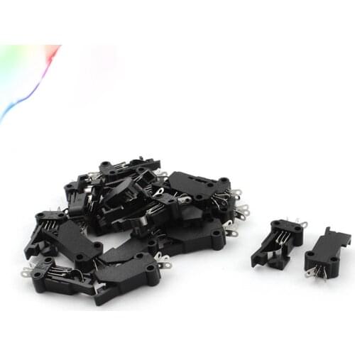 20pcs DC 30V 0.4A 1P2T Momentary Leaf Switch Black for Electric Toy