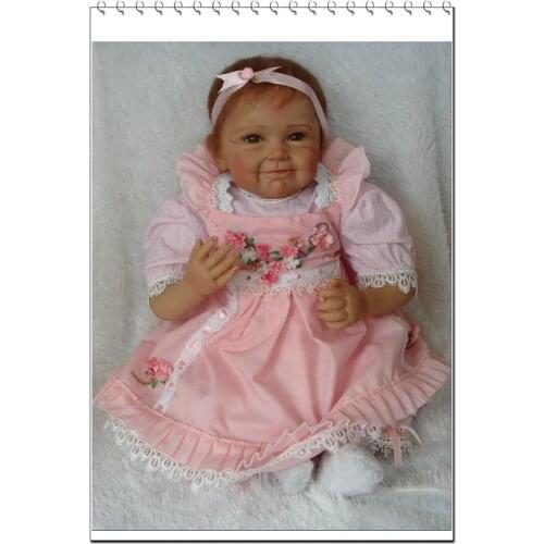 22 Inch/55cm Realistic Princess Real Soft Silicone Babies Girls Lifelike Reborn Baby Doll Handmade Newborn Toy Kids Gifts
