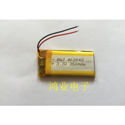 3.7V polymer lithium battery 402040P 402042P 382040P 350MAH spot reading pen MP3, etc