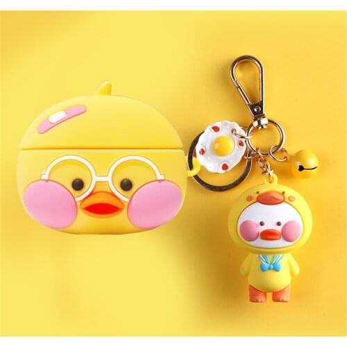 3D Cute Wireless Bluetooth Earphone Case for Airpods 1 2 Case Silicone Duck Headphone Protector Cover for Airpods pro 3