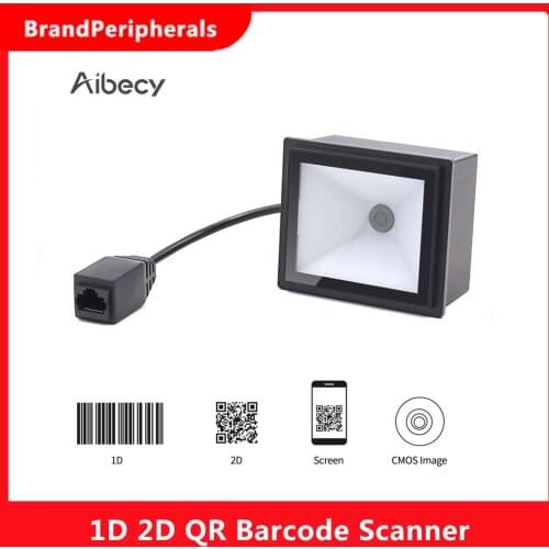 Aibecy Embedded 1D 2D QR Barcode Scanner Module CMOS Image Auto-scan Wired Fixed Mount Bar Code Reader Support Screen Scan