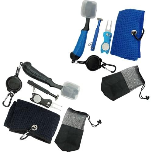 Golf Groove Cleaning Tool Set Golf Brush 5 in 1 Club Groove Cleaning Tool Accessories