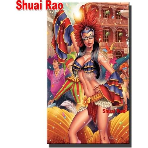 Full Drill Diamond Painting"Happy Woman Dance" 5d diy Diamond Embroidery Sale Diamond Picture Of Rhinestones Home Decor Top Gift