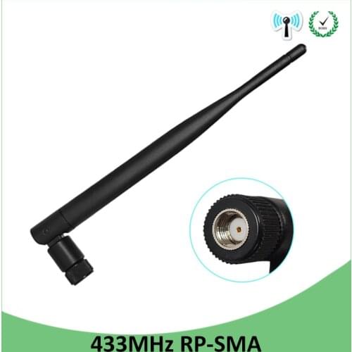 1pcs 433Mhz Antenna 5dbi GSM 433 mhz RP-SMA Connector Rubber waterproof directional antenne wireless Receiver for Lorawan