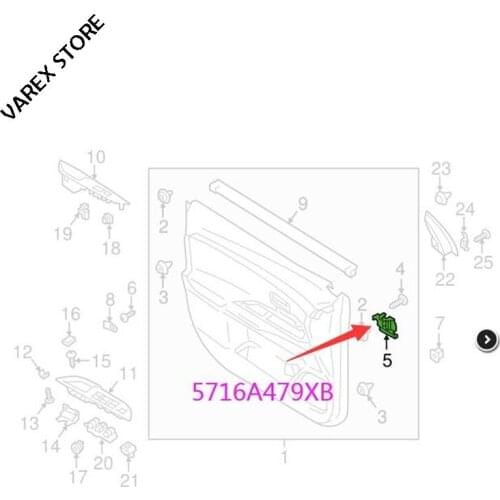 Car door handle assembly for Mitsubishi Outlander OEM:5716A479XB 5716A480XB