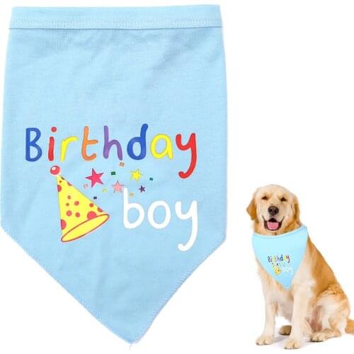 Pet Bandana Fashion Letter Print Dog Bandana Bib Pet Bib Dog Birthday Triangle Towel Pet Saliva Towel Pet Birthday Accessories