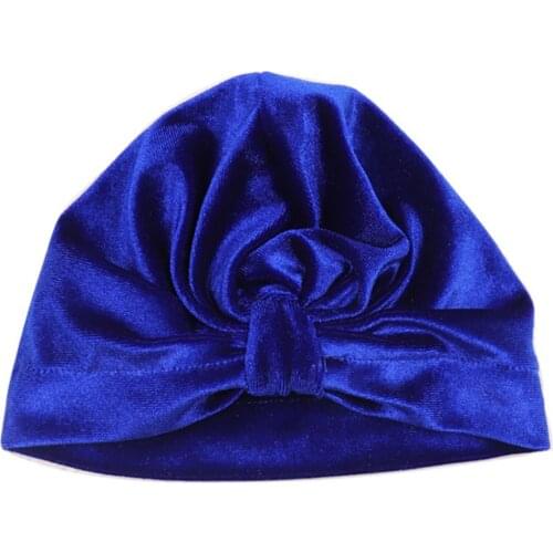 Velvet Turban for Children Solid Color Headwear Baby Hair Accessories