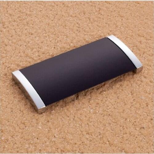 Free shipping Modern matte black zinc alloy handle Fashion wine cabinet pulls Wardrobe drawer knobs Clamshell funiture knob 96mm