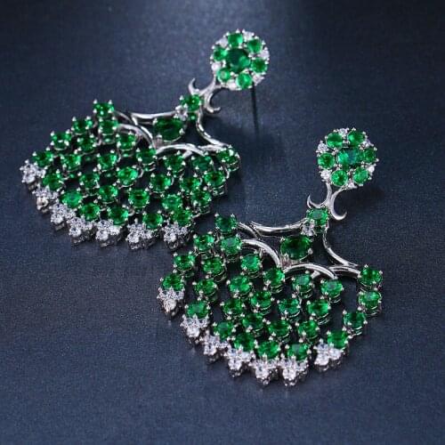 A Curtain Of Dream Big Earrings Female Accessories Material Zircon Earrings Charm Personality Tassel Temperament