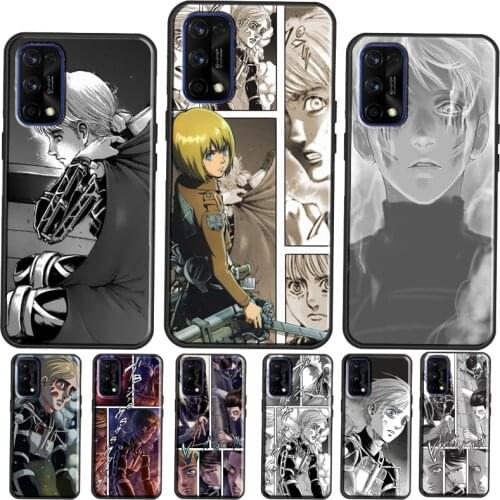 Armin Arlert Attack on Titan Case For Realme GT Neo C3 C11 C15 Q3 6 7 8 Pro Phone Cover For OnePlus 8 9 Pro 8T 9R Nord