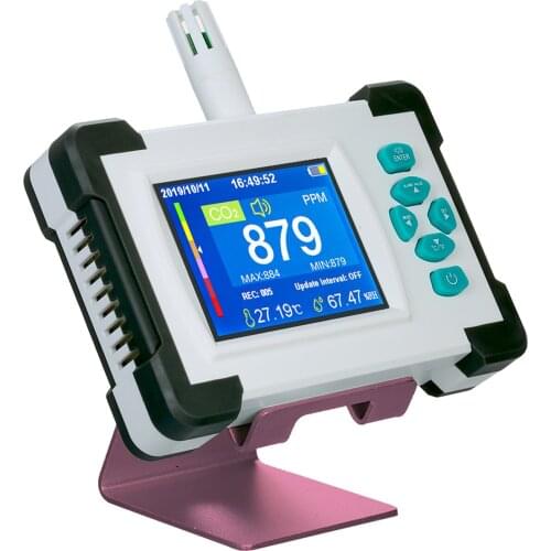 Carbon Dioxide Detector with Battery CO2 Meter Tester for Carbon Dioxide Air Quality Detector CO2 Meter Monitor with Storage