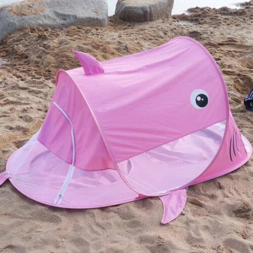 Baby Beach Tent Pop Up Portable Breathable Sun Shade Pool UV Protection Children Playhouse Play Tent Kids Infant Sun Shelters
