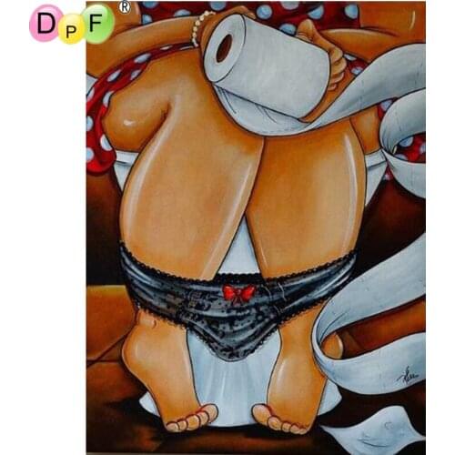 DPF Full Square 5D DIY Diamond Painting Cross Stitch woman diamond Embroidery people Rhinestone diamond Mosaic Painting Gift