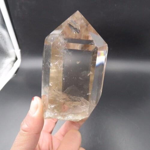 Fantastic Rare 311g Natural Clear Quartz Point Wand "Pyramid Mountain" Layers Inside Reiki Healing Mineral Specimen 2019