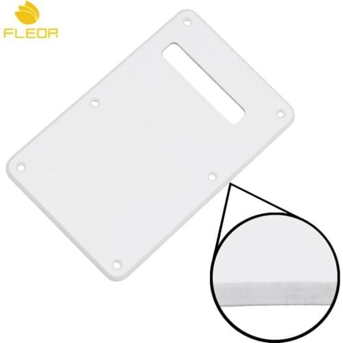 FLEOR 1Ply White Electric Guitar Back Plate Tremolo Cover & Screws Fit Modern Style ST Guitar