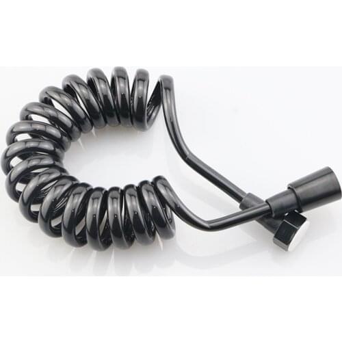 Matt Black Spring Flexible Retractable Hose For Shower Head Toilet Bidet Shower Water Pipe