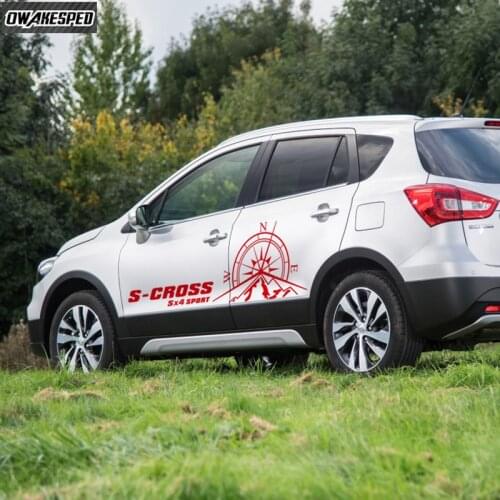 Compass Forester Graphics Sticker Car Body Decor Decals For-Suzuki S-CROSS SX4 AT MT Off Road Styling Auto Door Side Stickers