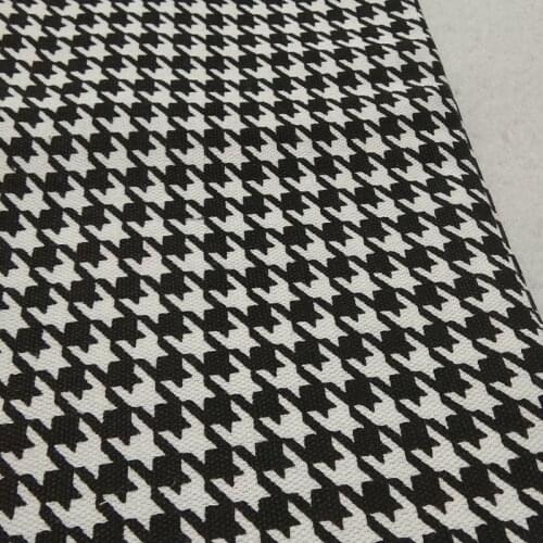 100% Cotton viaPhil Thick & Tough Black White Bird Geometry Printed Cotton Canvas Fabric Animal Fabric Party Home Decor