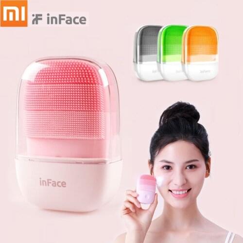 InFace Offical Facial Cleaning Brush Mijia Deep Cleansing Face Waterproof Silicone Electric Sonic Cleanser