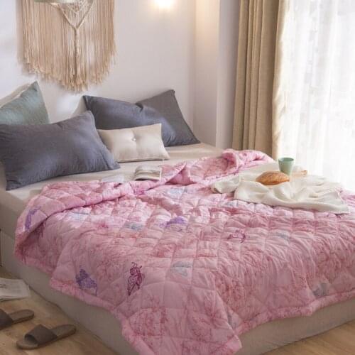 Cartoon Summer Thin Quilt Quilted Soft Breathable Air Condition Quilts Blanket Plaid Comforter Beddings Home Textile