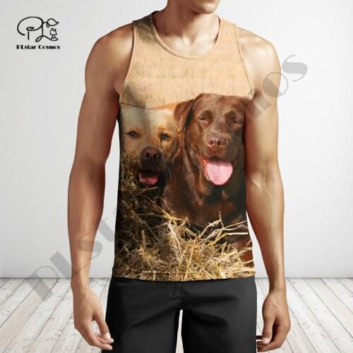 PLstar Cosmos 3DPrint Summer Newest Retriever Dachshund Art Casual Unique Harajuku Tank Top Vest Men/Women Unisex Sleeveless W-1
