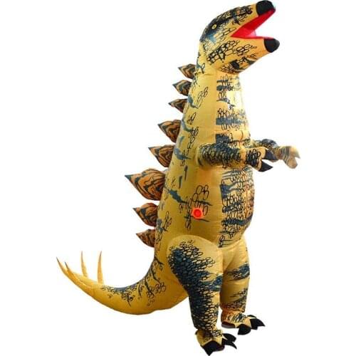 Halloween Stegosaur Dinosaur Inflatable Mascot Costumes Jurassic Cosplay Party for Adult Kids Cartoon Dress Outfits Carnival