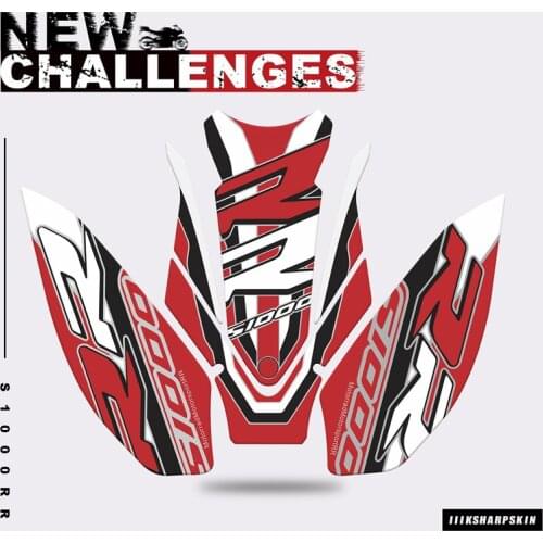 Motorcycle sticker 3D carbon fiber fuel tank pad creative side scratch-resistant decals for BMW S1000RR 2019