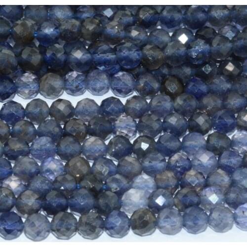 Natural Nice Quality Iolite Faceted Round Beads 4.3mm