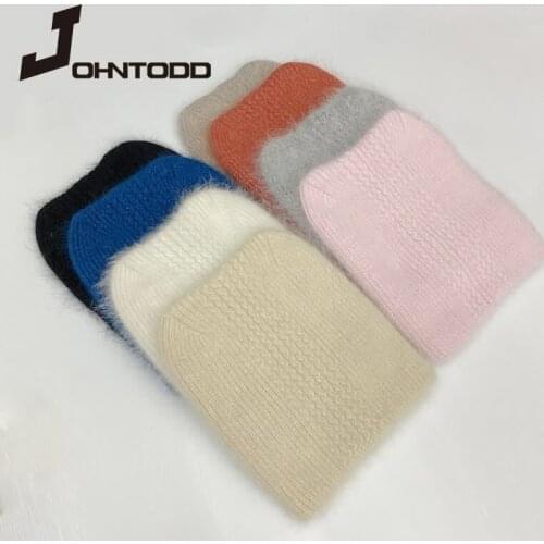 New Womens Winter Hat Fox Ear Rabbit Fur Hat Warm Woolen Hat Cute Ear Protection Knitted Hat Warm Cap Gorros Female Cap