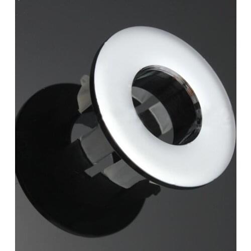 Bathroom Overflow Cover High Quality Bathroom Ceramic Basin Sink Round Ring Basin Overflow Spare Cover Chrome Trim