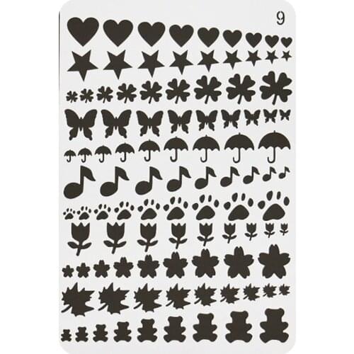 Stencils Heart Butterfly PET Plastic Hollow Painting Template Bullet Journal Accessories Graffiti Ruler Office School Supplies