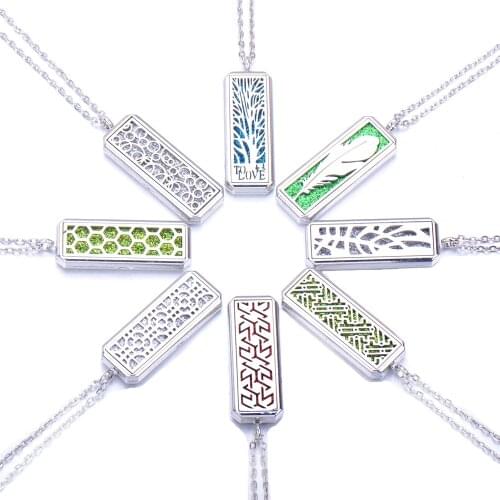 Hollow Tree Of Life Magnetic Aromatherapy Diffuser Necklace Jewelry Perfume Locket Pendant Essential Oil Locket Necklace Jewelry