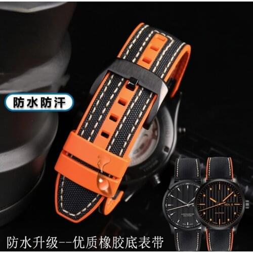 Watchband for Citizen Meidou Helmsman Omega Dituo Series Rubber Watch Strap Mens 22mm Waterproof Watch Band