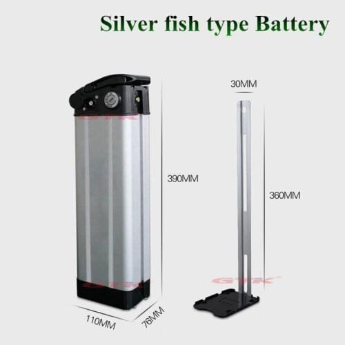 Silver Fish Battery 36V 10Ah Electric Bike Battery 36V 10.4Ah Lithium Battery for Bafang/8fun 500W Motor Free shipping