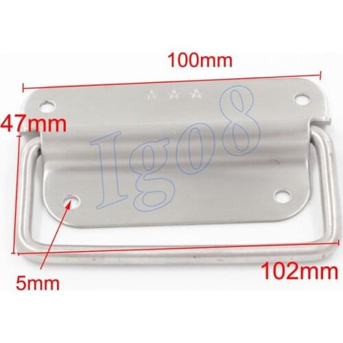 Large Stainless Steel Folding Pull 100mm Door Handles 2PCS