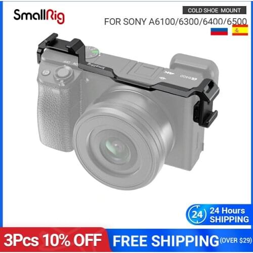 SmallRig Cold Shoe Relocation Extension Mount for Sony A6300/A6400/A6500 Double Cold Shoe Plate For Microphone/Monitor/LCD -2334