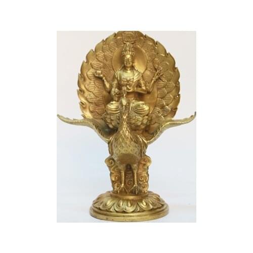 Tibetan Buddha copper mahamayuri Bulmo King Kong Buddha statue figrue 2 size optional Onsale